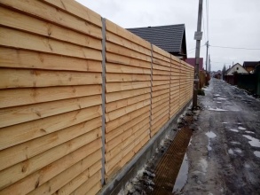Деревянный забор елочка 150 метров фото в Ступино
